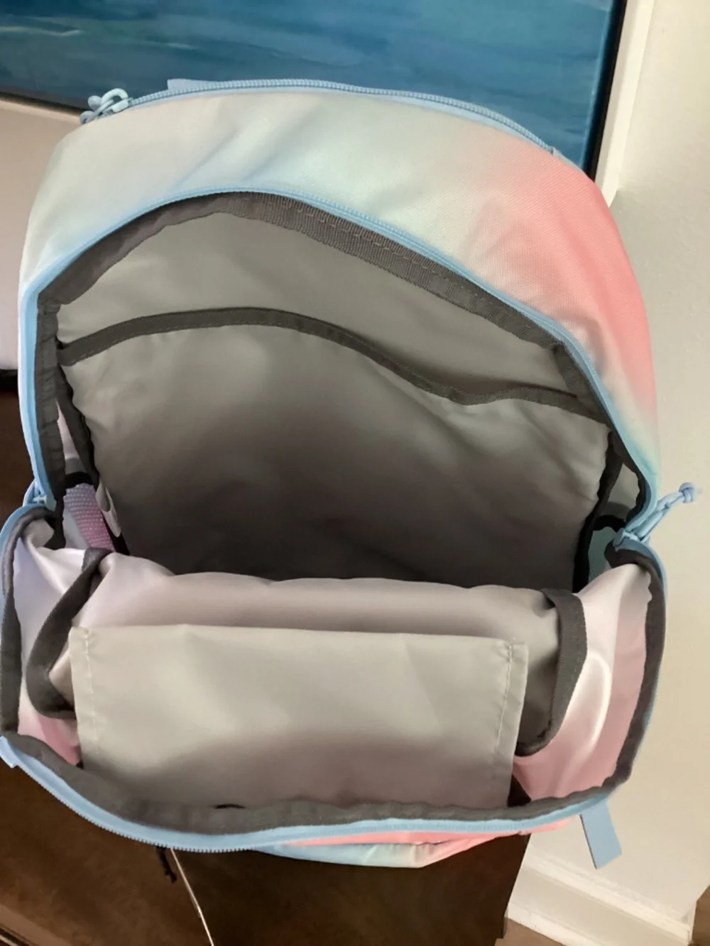 Adidas Midway Youth Soft Shell Backpack Blue and Pink Fits 15” Laptop NWT